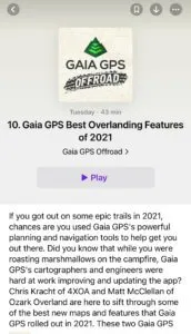 Chris talks everything Gaia GPS on the Gaia GPS Offroad Podcast